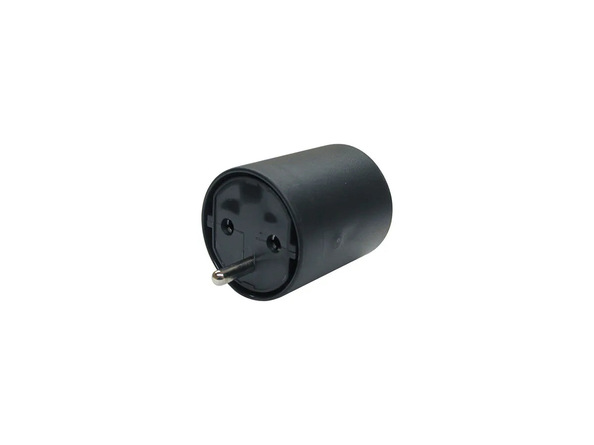10 Stücke Fix -Adapter D Schutzkontakt / CH 3-polig (T12), schwarz